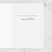 "Wine: something we can both agree on" - Single Greeting Cards in Mixed Berry by Violet and Mae - Interior