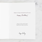 "Wine: something we can both agree on" - Single Greeting Cards in Mixed Berry by Violet and Mae - Customizable Interior Example