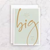"big way" - Single Greeting Cards in Mint by Faith Dorn - Front
