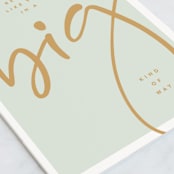 "big way" - Single Greeting Cards in Mint by Faith Dorn - Close-Up