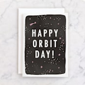 "happy orbit day" - Single Greeting Cards in Midnight by Karidy Walker - Front