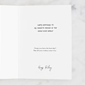 "Age is just a number" - Single Greeting Cards in Midnight by Sabrin Deirani - Customizable Interior Example