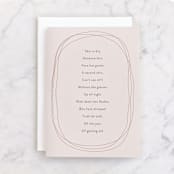 "Mental Pause" - Single Greeting Cards in Blush by Kamala Nahas - Front