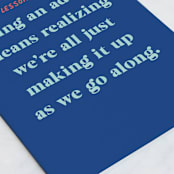 "Adulting Club" - Single Greeting Cards in Royal by Everett Paper Goods - Close-Up