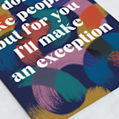 "Exceptional friend" - Single Greeting Cards in Navy by Jackie Crawford - Close-Up