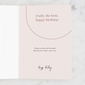 "very best human" - Single Greeting Cards in Ochre by JoAnn Jinks - Customizable Interior Example