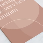 "very best human" - Single Greeting Cards in Ochre by JoAnn Jinks - Close-Up