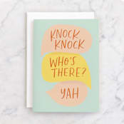 "Knock Knock Birthday" - Single Greeting Cards in Mint by Alicia Schultz - Front
