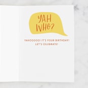 "Knock Knock Birthday" - Single Greeting Cards in Mint by Alicia Schultz - Interior