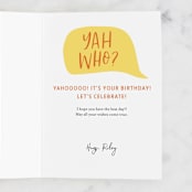 "Knock Knock Birthday" - Single Greeting Cards in Mint by Alicia Schultz - Customizable Interior Example