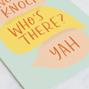 "Knock Knock Birthday" - Single Greeting Cards in Mint by Alicia Schultz - Close-Up