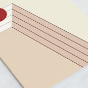 "Downhill" - Single Greeting Cards in Cream by Kamala Nahas - Close-Up