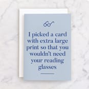 "extra large print" - Single Greeting Cards in Pool by Tanya Lee of Frooted Design - Front