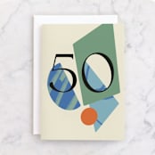 "Rad Collage" - Single Greeting Cards in Butter by Morgan Kendall - Front