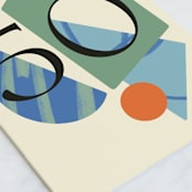 "Rad Collage" - Single Greeting Cards in Butter by Morgan Kendall - Close-Up