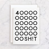 "exclaimation" - Single Greeting Cards in Snow by Baumbirdy - Front