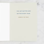 "Little Toast" - Single Greeting Cards in Pear by Pixel and Hank - Interior