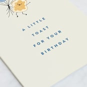 "Little Toast" - Single Greeting Cards in Pear by Pixel and Hank - Close-Up