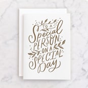 "Special Person Special Day" - Single Greeting Cards in Cloud by Alethea and Ruth - Front