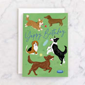 "Pawsome Dogs" - Single Greeting Cards in Grass by Everett Paper Goods - Front