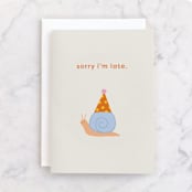 "sorry i'm late" - Single Greeting Cards in Cream by Ellen Schlegelmilch - Front