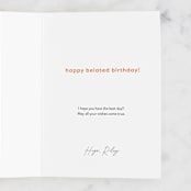 "sorry i'm late" - Single Greeting Cards in Cream by Ellen Schlegelmilch - Customizable Interior Example