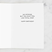 "Feel Old Birthday" - Single Greeting Cards in Petal by Shannon Kohn - Interior