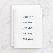 "Birthday Snark" - Single Greeting Cards in Royal by Shannon Kohn - Front