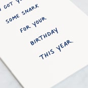 "Birthday Snark" - Single Greeting Cards in Royal by Shannon Kohn - Close-Up