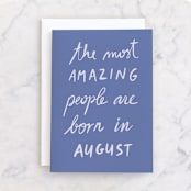"Awesome January" - Single Greeting Cards in Royal by Maja Cunningham - Front
