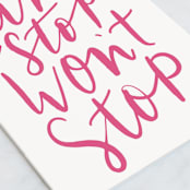"stop" - Single Greeting Cards in Petal by Wildflower Paper Company - Close-Up