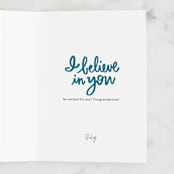 "You Got This - Floral" - Single Greeting Cards in Peach by Noonday Design - Customizable Interior Example