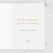 "Shimmer Congrats" - Single Greeting Cards in Gold by Snow and Ivy - Customizable Interior Example