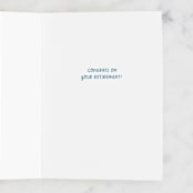 "Quitters Win" - Single Greeting Cards in Sapphire by Shannon Kohn - Interior