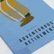 "retirement adventures" - Single Greeting Cards in Sapphire by Lottie Aldarwish - Close-Up