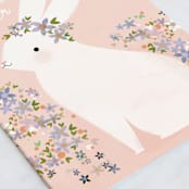 "Bunny" - Single Greeting Cards in Blush by Lori Wemple - Close-Up