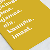 "Principles of Kwanzaa" - Single Greeting Cards in Sunshine by Alexandra Cohn - Close-Up