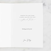 "Classic Hebrew" - Single Greeting Cards in Mint by Alexandra Cohn - Customizable Interior Example