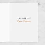 "booo" - Single Greeting Cards in Pumpkin by Tennie and Co. - Interior