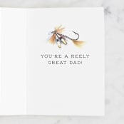"Father On The Fly" - Single Greeting Cards in Aqua by Lagniappe Paper - Interior