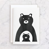 "Papa and Me" - Single Greeting Cards in Ink by Lehan Veenker - Front