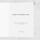 "Papa and Me" - Single Greeting Cards in Ink by Lehan Veenker - Customizable Interior Example