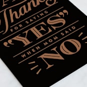 "Yes" - Single Greeting Cards in Rust by Jill Means - Close-Up