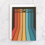 "rad+dad" - Single Greeting Cards in Ochre Sunset by Tennie and Co. - Front