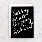 "Gray" - Single Greeting Cards in Ink by Wildflower Paper Company - Front