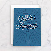 "First Father's Day" - Single Greeting Cards in Royal by Ashley Rosenbaum - Front