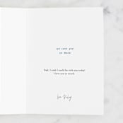 "First Father's Day" - Single Greeting Cards in Royal by Ashley Rosenbaum - Customizable Interior Example