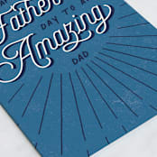 "First Father's Day" - Single Greeting Cards in Royal by Ashley Rosenbaum - Close-Up