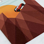 "Adventure" - Single Greeting Cards in Tawny by Erin German - Close-Up