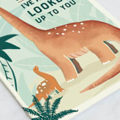 "I've Always Looked Up to You" - Single Greeting Cards in Sienna by Rachael Pietsch - Close-Up